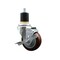 Service Caster 3.5'' SS Maroon Poly Swivel 1-7/8'' Expanding Stem Caster with Brake SCC-SSEX20S3514-PPUB-MRN-TLB-178 - alternate 1